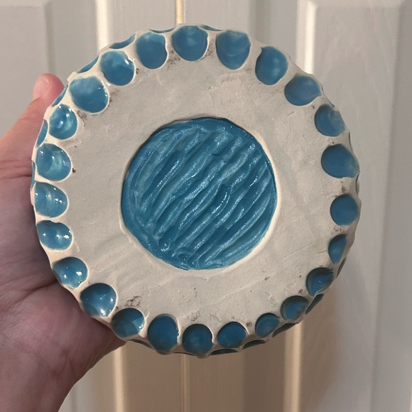 Handmade Pottery Bowl and Hand Knit Potholder - Picture 4 of 6